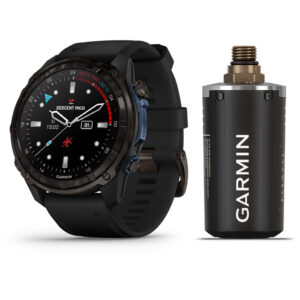 SAR BUNDLE - Garmin Descent™ Mk3i – 51 mm Graues DLC-Titan mit schwarzem Silikonarmband, Descent T2 Transceiver, Quickfit 26mm-Bungeemount und Garmin Bluechart G3 060R